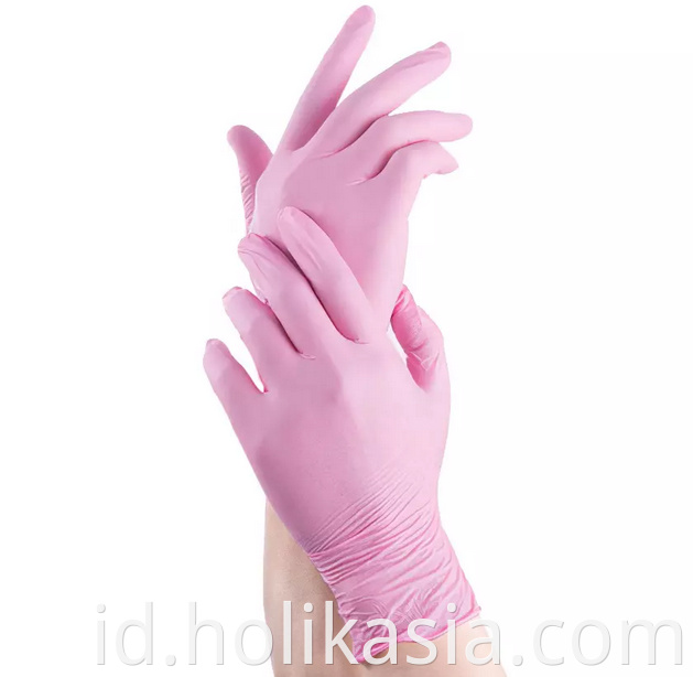 pink nitrile gloves-2